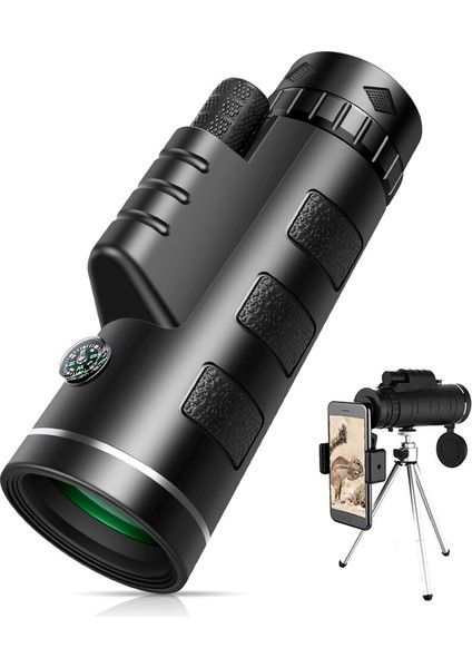 Dış Mekan Yürüyüş Teleskobu Için Tripod Klipsli Hd Optik Monoküler 40X Yakınlaştırma (Yurt Dışından)