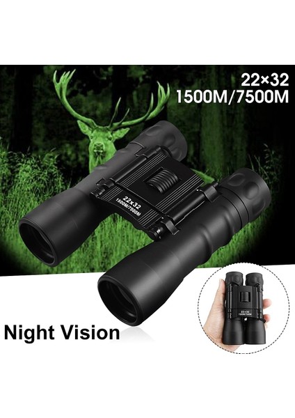 22X32 Gece Görüş Dürbün Teleskop Geniş Açı Optik Lens Yakınlaştırma Taşınabilir Katlanır Casus Teleskop (Yurt Dışından) fırsatları