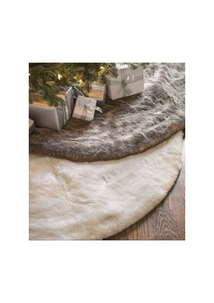 Peluş Yılbaşı Ağacı Örtüsü Gri100X100CM modelleri