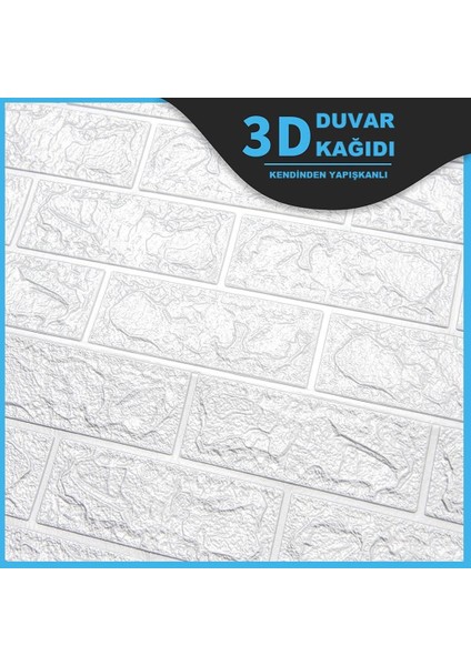 Kendinden Yapışkanlı Dekoratif Pratik 3D Foam Wallpaper Duvar Kağıdı Paneli