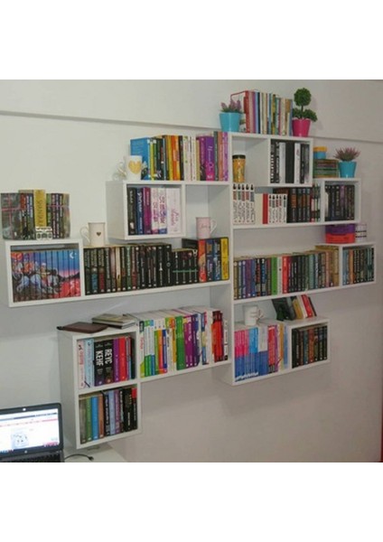 Labirent Mdf Kitaplık Raf