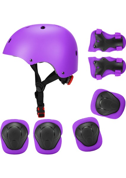 Çocuklar 7'si 1 Arada Kask ve Pedler Seti Ayarlanabilir (Yurt Dışından)