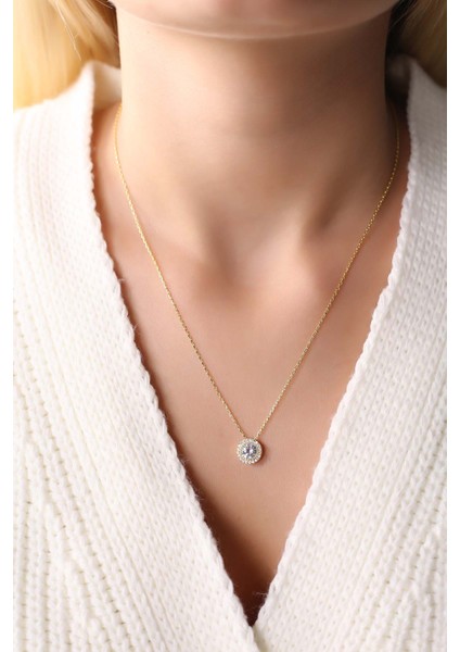 Altın Kaplama Pırlanta Montür Tektaş 925 Ayar Gümüş