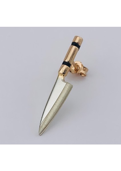 Çift Yivli Bıçak Tek Küpe (BG-KP-179)