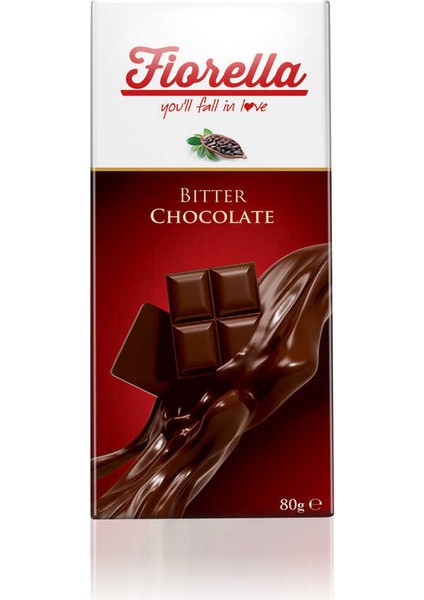 Fiorella Bitter Çikolata Tablet 80 Gr. 10'lu (1 Kutu) fiyatları