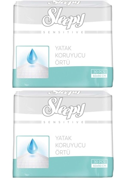 Sleepy Hasta Yatak Koruyucu 2 Li Set 60*90 cm 60 Adet 2 Paket*30