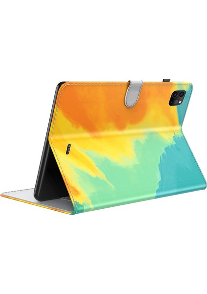 Ipad Pro Için Suluboya Desenli Pu Tablet Kılıfı (Yurt Dışından) fırsatları