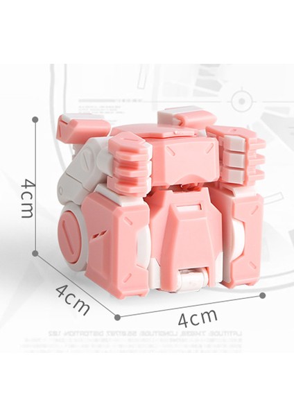 Srıwen 4X4X4 Deforme Edilebilir Dinozor 3 Renk Küçük Dinozorlar Oyuncak Hareketli Ortak Tyrannosaurus Rex Dönüşümü Hayvan (Pembe)(Yurt Dışından)