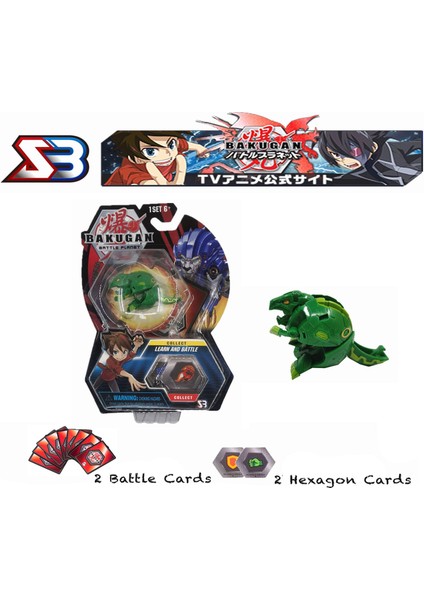 guangdong Spirit Bakugan Canavar Aksiyon Figürü - Yeşil (Yurt Dışından)