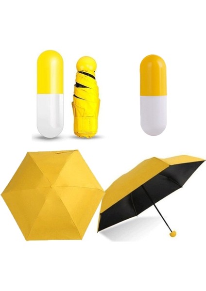 18 cm Mini Cep Için Kare Güneş Şemsiye Yağmur Için (Yurt Dışından)