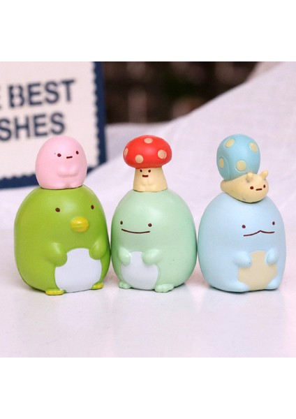 8 Adet Sevimli Anime Figürü Sumikko Gurashi Modeli Önemsiz Şey Araba Süsleri Ev Dekorasyonu