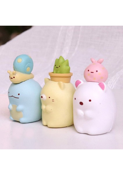 8 Adet Sevimli Anime Figürü Sumikko Gurashi Modeli Önemsiz Şey Araba Süsleri Ev Dekorasyonu