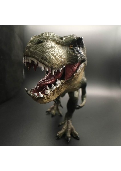 2020 Jurassic Tyrannosaurus Rex Dinozor Modeli Büyük Katı Simüle Dinozor Oyuncakları 30X13X5Cm