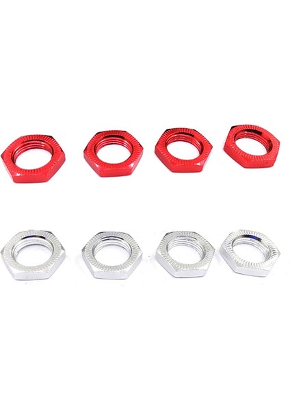 2 Takım Rc Araba Şap Tekerlek Göbeği Somunları 17MM Altıgen Somun Vida Kilidi 5353-KIRMIZI ve Galaktik Değiştirin