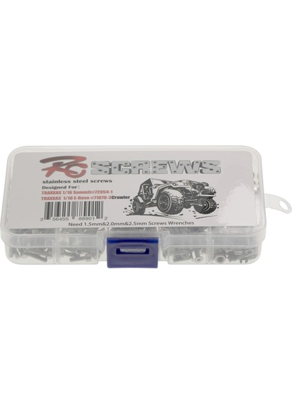 Traxxas 1/16 Zirvesi Için 300 Adet/Takım Vida Kutusu Set 72054-1 1/16 E-Revo 71076-3 Rc Araba Canavar Kamyon Parçaları Aksesuarları