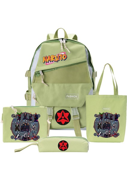 Naruto Çevresinde Dört Parçalı Büyük Kapasiteli Gündelik Sırt Çantası Seti(Yurt Dışından)