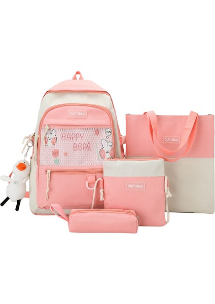 3-6. Sınıflar Için Uygun, Geniş Kapasiteli Günlük Sırt Çantaları Için Dört Parçalı Set