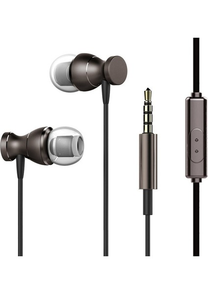 3.5mm Bas Müzik Mıknatıslar Kulaklık (Gri) (Yurt Dışından)