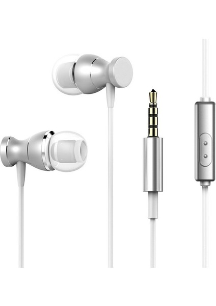 3.5mm Bas Müzik Mıknatıslar Kulaklık (Gümü艧) (Yurt Dışından)