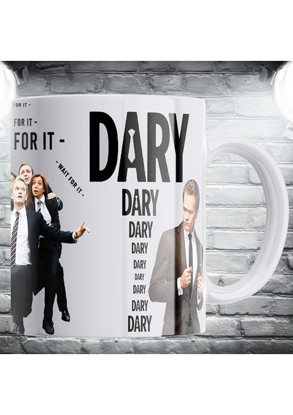 Hımym How I Met Your Mother Legendary 3 Tarafı Baskılı Beyaz Porselen Kupa fırsatları