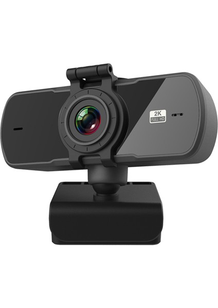 360 Derece Dönebilen C5 4 Milyon Piksel Otomatik Odak 2k Hd Sürücüsüz Mikrofonlu USB Webcam -Siyah (Yurt Dışından)