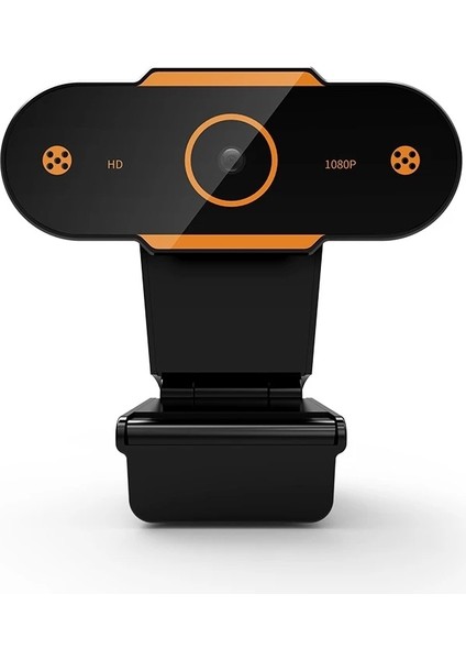 1080P Hd USB 2.0 Pc Masaüstü Webcam, Yapılandırma: Düzenli -Siyah/turuncu (Yurt Dışından)