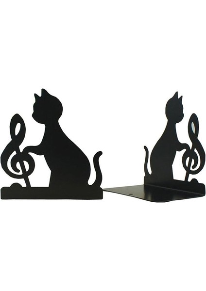 Sevimli Kedi Kitaplık Metal Kitaplık Bookends Kitap Desteği Standı Masası Organizatör Depolama Tutucu L29K | (Yurt Dışından)