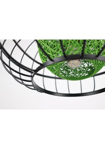 30 Cm Fener Avize, 220 V E27 * 1 Ampul Olmadan, Retro Zen Klasik Çin Tarzı Yeşil Ferforje Kenevir Topu Avize (Yurt Dışından) fırsatları