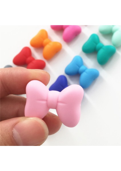 20 Adet Gevşek Silikon Ilmek Dıy Bebek Emzik Kukla Diş Kaşıyıcı Hemşirelik Duyusal Papyon Takı Oyuncak | Bebek Diş Kaşıyıcı | Silikon Bebek Teetherbaby Silikon Diş Kaşıyıcı (Yurt Dışından)