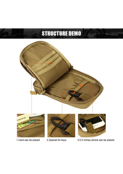 Taktik Açık Spor Küçük Askeri Çanta Aksesuar Çanta Crossbody Küçük Bel Spor Dayanıklı Kılıfı (Yurt Dışından) fırsatları