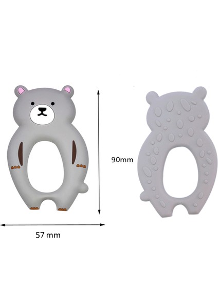 5 Adet Sevimli Ayı Bebek Diş Kaşıyıcı Hayvan Diş Çıkarma Kolye Kolye Bebek Aksesuar Gıda Sınıfı Silikon Diş Kaşıyıcı (Yurt Dışından) fiyatları