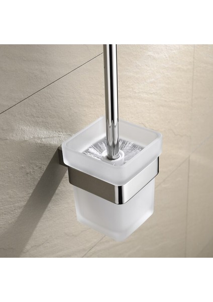 Tutucu Seti İle Tuvalet Fırçası Set Cam Klozet Fırça Duvara Monte Cilalı Banyo Tuvalet Temizleme Fırça Tutucu | Tuvalet Fırçası Tutucular (Yurt Dışından)