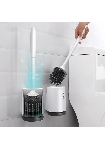 Tuvalet Fırçası Tutucular Tpr Silikon Tuvalet Fırçası Duvara Monte Taban Temizleme Fırçası Tuvalet Wc Banyo Accessorie | Tuvalet Fırçası Tutucular (Yurt Dışından)