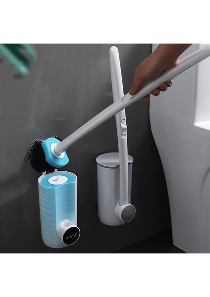 Tek Kullanımlık Banyo Tuvalet Fırçası Değiştirilebilir Fırça Kafa Ve Piston Uzun Saplı Set Ölü Köşe Temizleme Fırçası | Tuvalet Fırçası Tutucular (Yurt Dışından)