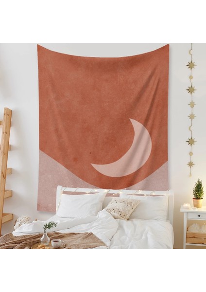 150 * 200 Cm Pembe Ay Gece Goblen Duvar Asılı Bohemian Göksel Duvar Goblen Hippi Duvar Halıları Yurt Dekor Boho Ev Dekorasyon | Dekoratif Gobiyeller (Yurt Dışından)
