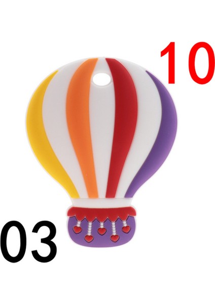 10 Adet Bebek Silikon Dişlikleri Sıcak Hava Balon Bebekler Diş Kolye Emzik Bpa Ücretsiz Ürünler Için Bebek Oyuncakları Hemşire Aksesuarları | Bebek Dişçileri (Yurt Dışından) modelleri