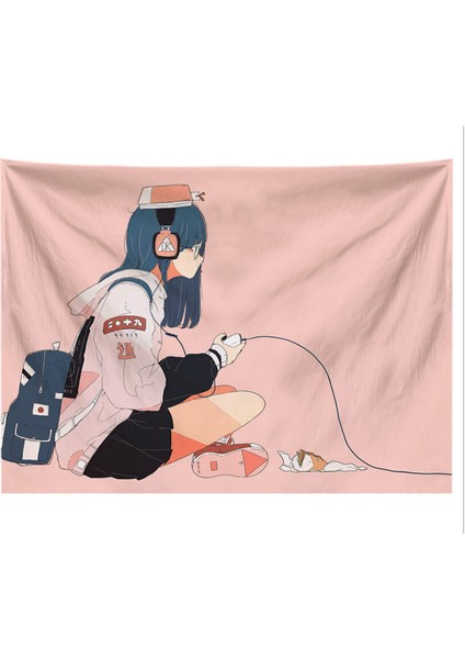 150X130 Cm Okul Kız Goblen Duvar Kumaş Kawaii Odası Dekor Anime Duvar Halı Battaniye Duvar Asılı Kaplamalar Serin Yurdu Yatak Odası Dekor | Dekoratif Gobiyeller (Yurt Dışından)