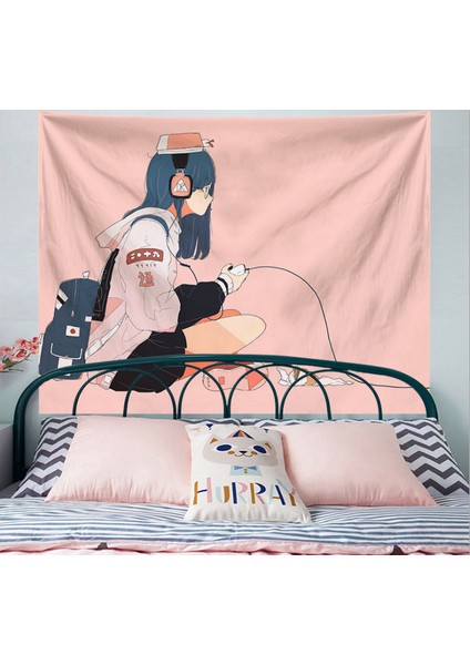 150X130 Cm Okul Kız Goblen Duvar Kumaş Kawaii Odası Dekor Anime Duvar Halı Battaniye Duvar Asılı Kaplamalar Serin Yurdu Yatak Odası Dekor | Dekoratif Gobiyeller (Yurt Dışından)