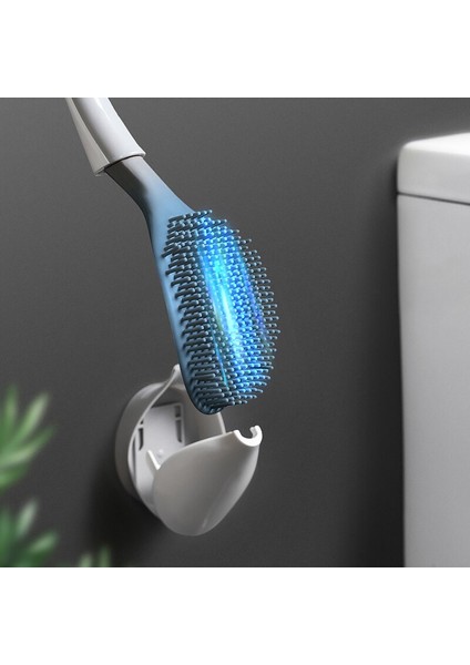 Tpr Silikon Tuvalet Fırçası Kafa Tutucu Duvara Monte Yumuşak Temizleme Fırçası Ev Kat Temizleme Aracı Banyo Aksesuarları Seti | Tuvalet Fırçası Tutucular (Yurt Dışından)