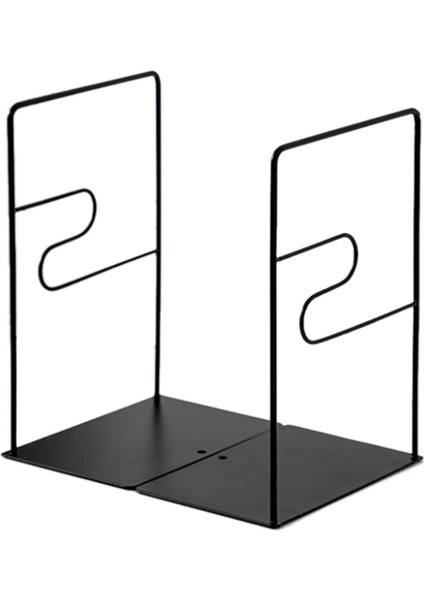 1 Çift Demir Bookends Kitap Standı Destek Masaüstü Ofis Dergisi Organizatör Kaymaz Raf Raf Tutucu Dekoratif | Bookends (Yurt Dışından)