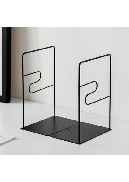 1 Çift Demir Bookends Kitap Standı Destek Masaüstü Ofis Dergisi Organizatör Kaymaz Raf Raf Tutucu Dekoratif | Bookends (Yurt Dışından) modelleri