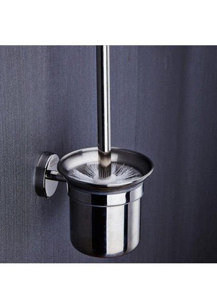 Tip Bir Modern Duvara Monte Paslanmaz Çelik Cilalı Tuvalet Fırçası Tutucu Cam / Paslanmaz Çelik Kupası Banyo Aksesuarları | Tuvalet Fırçası Tutucular (Yurt Dışından)