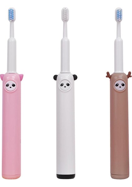 Usb Şarj Edilebilir Çocuk Elektrikli Diş Fırçası (Kahverengi) (Yurt Dışından)