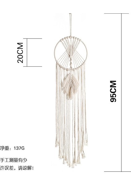 Dreamcatcher Duvar Asılı El Yapımı Dokuma Duvar Goblen Büyük Bohemian Duvar Sanatı Dekorasyon Oturma Odası Gt016 | Dekoratif Gobiyeller (Yurt Dışından)