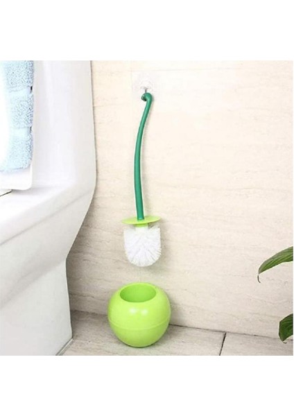 Tutucu Kase Ve İle Tuvalet Fırçası Uzun Saplı, Ev Banyo Temizleme Aracı (Yeşil) (Yurt Dışından)