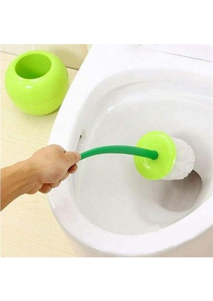 Tutucu Kase Ve İle Tuvalet Fırçası Uzun Saplı, Ev Banyo Temizleme Aracı (Yeşil) (Yurt Dışından)