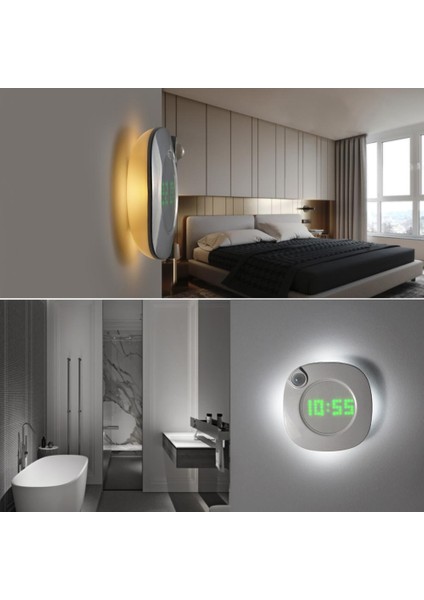 Hareket Sensörü Led Duvar Lambası Mıknatıs Kapalı Gece Işık Banyo Yatak Odası Koridor Dekor Için Zaman Saati İle Vanity Duvar Işık | Led Iç Duvar Lambaları (Yurt Dışından)