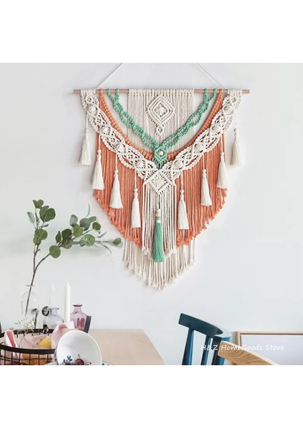 60 * 75 Cm El Dokuma Renk Goblen Makrome Duvar Asılı Sanat Dokuma Bohemian El Sanatları Dekorasyon Ev Yatak Odası Için Muhteşem Goblen | Dekoratif Gobiyeller (Yurt Dışından)