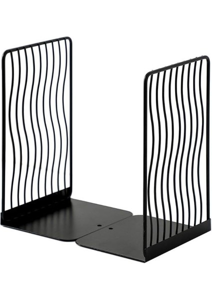 1 Çift Bookends Kitap Standı Destek Masaüstü Ofis Dergisi Organizatör Raf Raf Tutucu | Bookends (Yurt Dışından)
