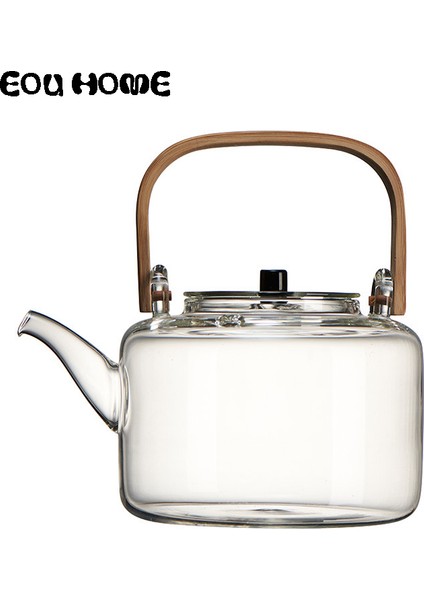 1100 Ml Cam Çaydanlıklar Isıya Dayanıklı Patlama Dayanıklı Haşlanmış Çaydanlık Kung Fu Çay Seti Haşlanmış Su Özel Bambu Kolu Kiriş Tenceresi | Çaydanlıklar (Yurt Dışından)